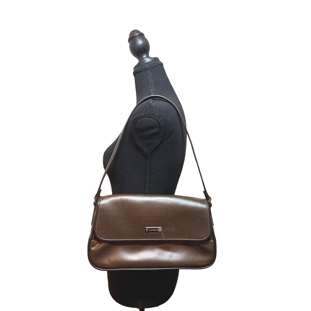 Liz Claiborne Y2K 90's Brown with Red Interior Baguette Shoulder Bag